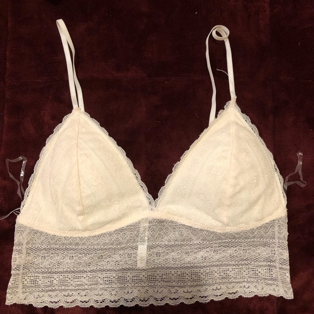 Lacy cream colored bralette